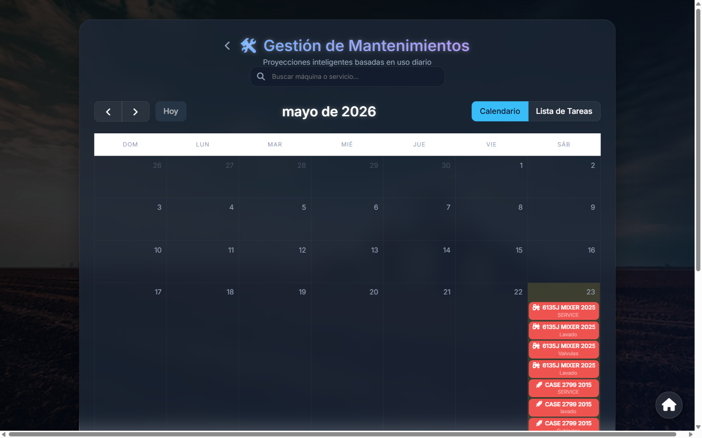 CaFra Mecánico Virtual – Calendario de Mantenimientos