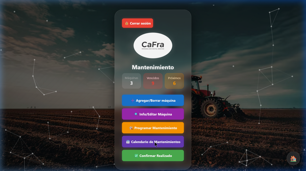 Don Alfredito – Panel de Mantenimiento